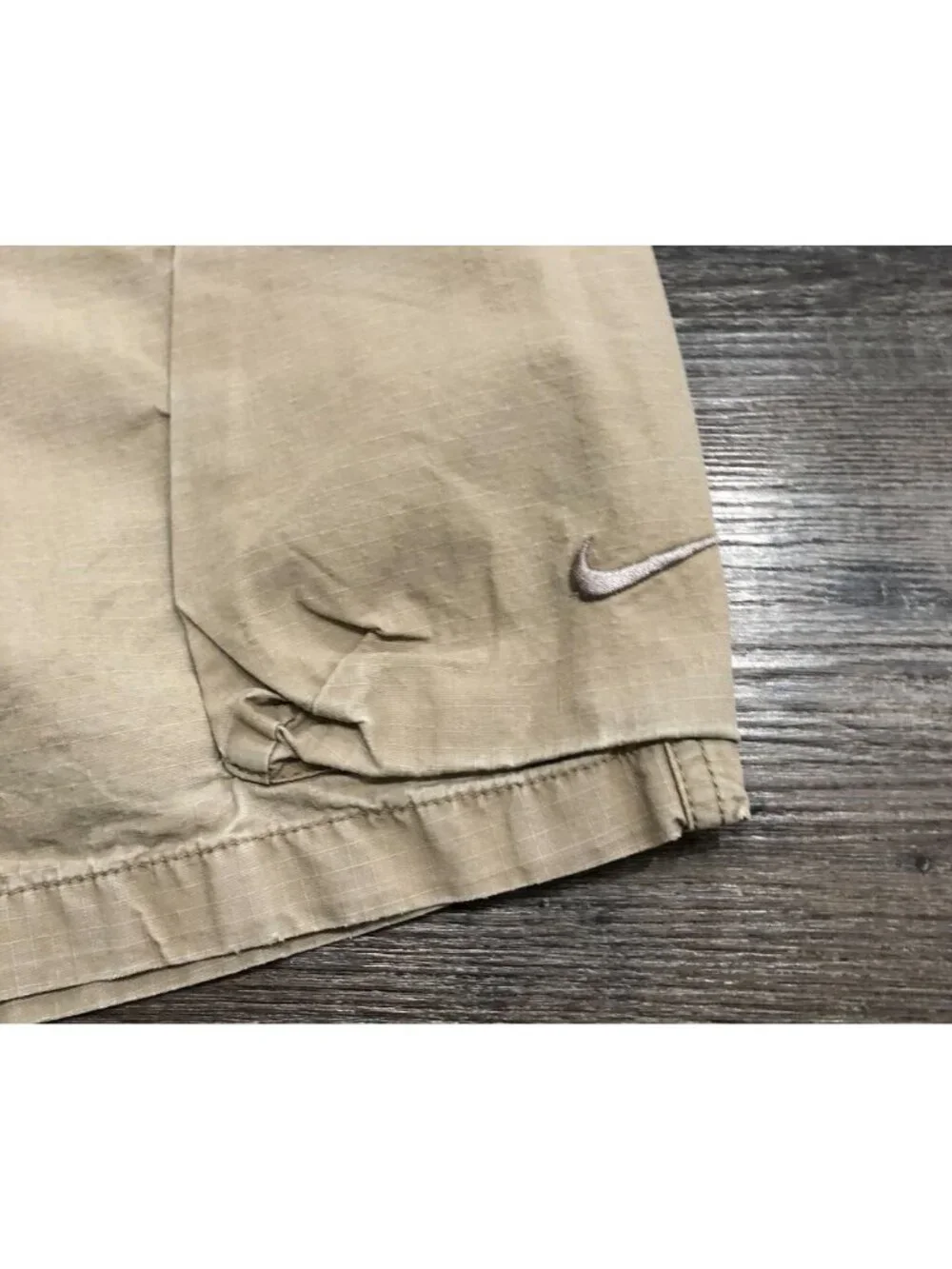 Vintage Nike Athletic Dept Mens Size 38 Khaki Cargo Shorts
